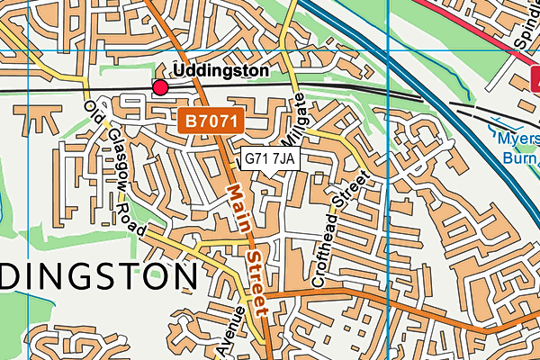 G71 7JA map - OS VectorMap District (Ordnance Survey)