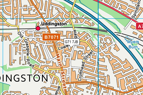 G71 7JB map - OS VectorMap District (Ordnance Survey)