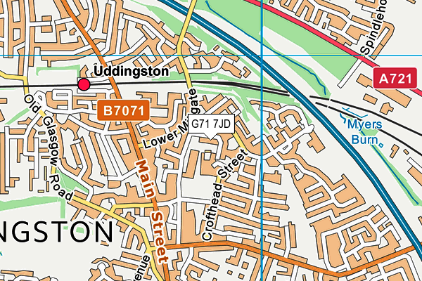 G71 7JD map - OS VectorMap District (Ordnance Survey)