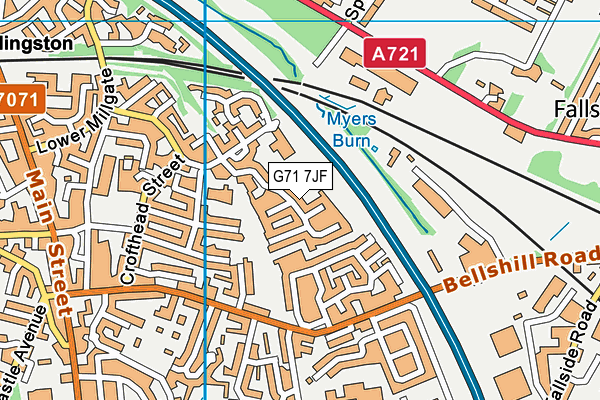 G71 7JF map - OS VectorMap District (Ordnance Survey)