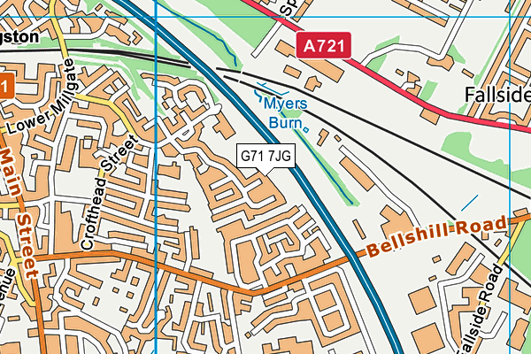 G71 7JG map - OS VectorMap District (Ordnance Survey)