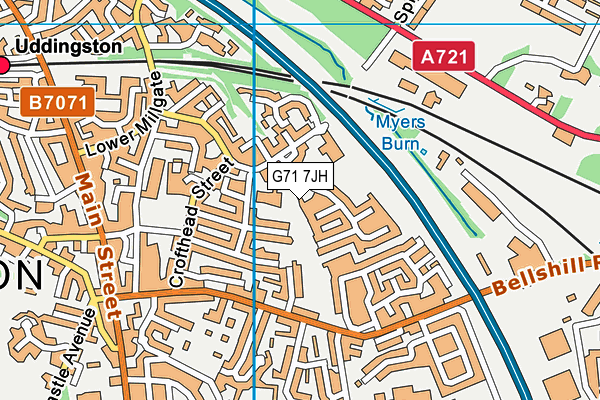 G71 7JH map - OS VectorMap District (Ordnance Survey)