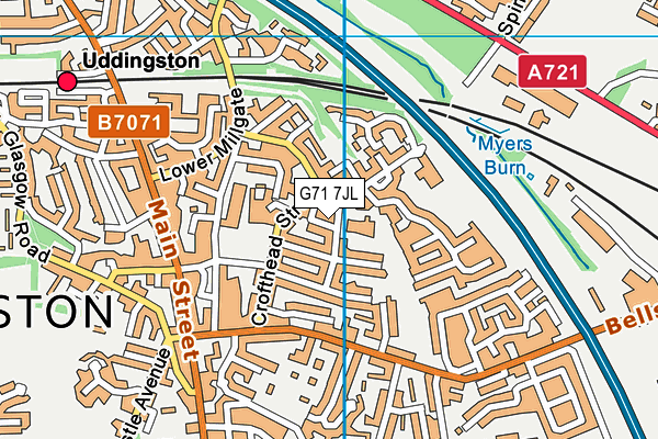 G71 7JL map - OS VectorMap District (Ordnance Survey)