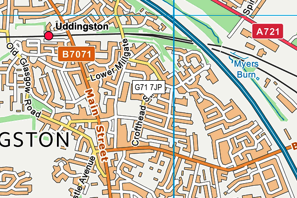 G71 7JP map - OS VectorMap District (Ordnance Survey)