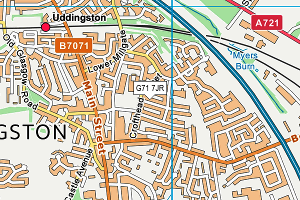 G71 7JR map - OS VectorMap District (Ordnance Survey)