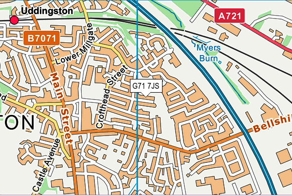 G71 7JS map - OS VectorMap District (Ordnance Survey)