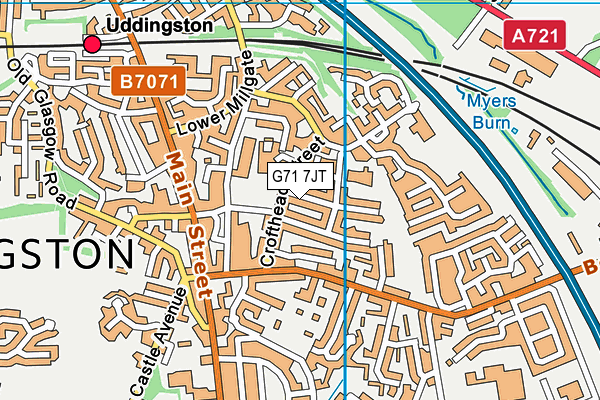 G71 7JT map - OS VectorMap District (Ordnance Survey)