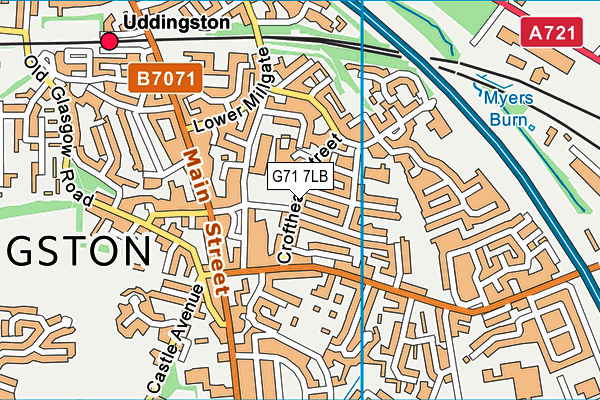 G71 7LB map - OS VectorMap District (Ordnance Survey)