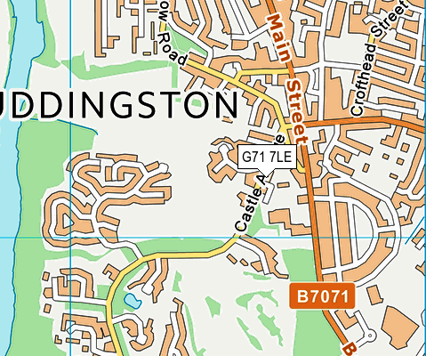 G71 7LE map - OS VectorMap District (Ordnance Survey)