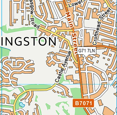 G71 7LN map - OS VectorMap District (Ordnance Survey)