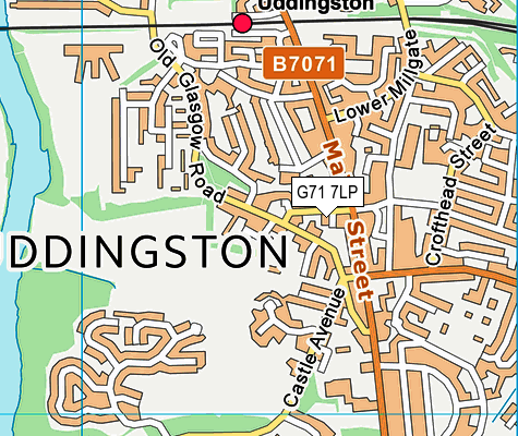 G71 7LP map - OS VectorMap District (Ordnance Survey)