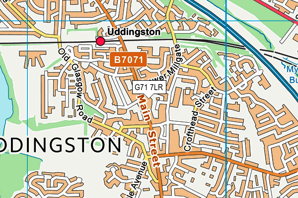 G71 7LR map - OS VectorMap District (Ordnance Survey)