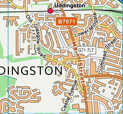 G71 7LT map - OS VectorMap District (Ordnance Survey)