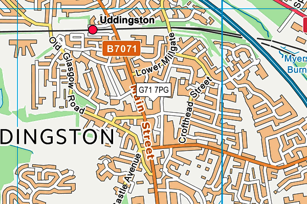 G71 7PG map - OS VectorMap District (Ordnance Survey)