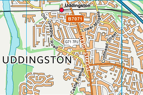 G71 7PJ map - OS VectorMap District (Ordnance Survey)