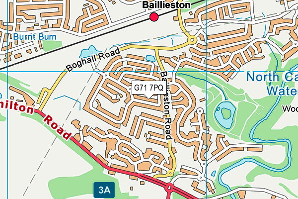 G71 7PQ map - OS VectorMap District (Ordnance Survey)