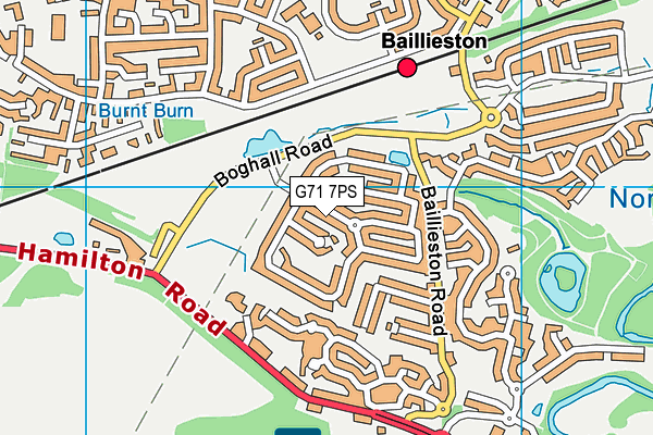 G71 7PS map - OS VectorMap District (Ordnance Survey)