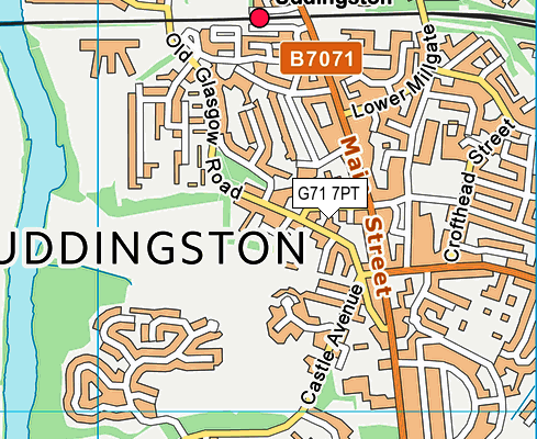 G71 7PT map - OS VectorMap District (Ordnance Survey)