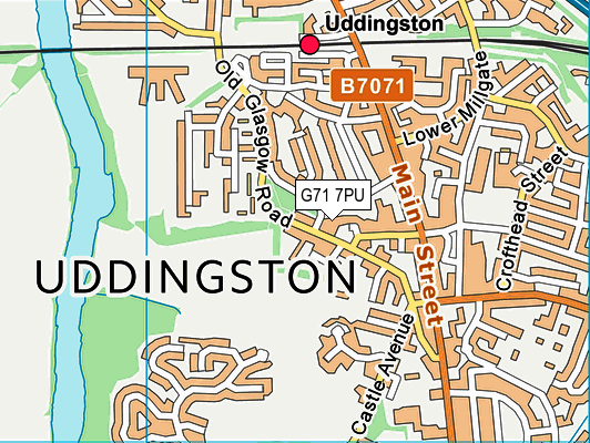 G71 7PU map - OS VectorMap District (Ordnance Survey)