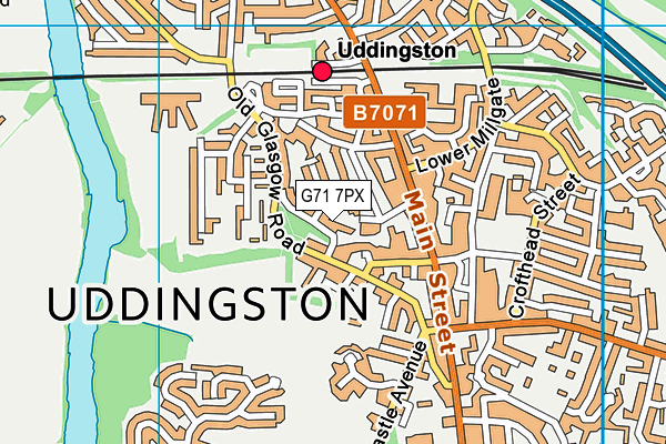 G71 7PX map - OS VectorMap District (Ordnance Survey)