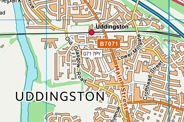 G71 7PY map - OS VectorMap District (Ordnance Survey)