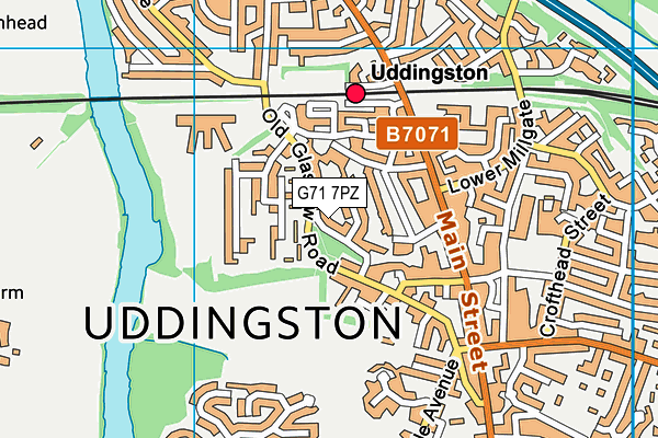 G71 7PZ map - OS VectorMap District (Ordnance Survey)