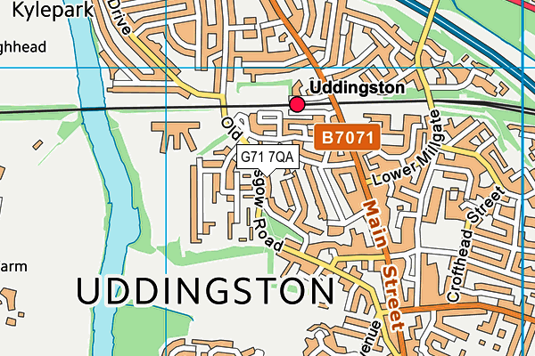 G71 7QA map - OS VectorMap District (Ordnance Survey)