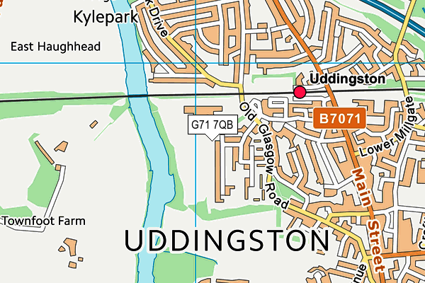 G71 7QB map - OS VectorMap District (Ordnance Survey)