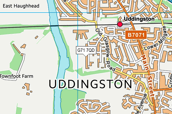 G71 7QD map - OS VectorMap District (Ordnance Survey)