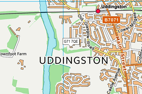 G71 7QE map - OS VectorMap District (Ordnance Survey)