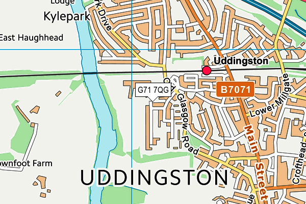 G71 7QG map - OS VectorMap District (Ordnance Survey)