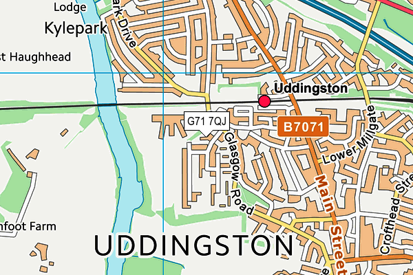 G71 7QJ map - OS VectorMap District (Ordnance Survey)