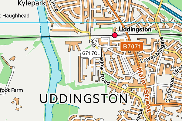 G71 7QL map - OS VectorMap District (Ordnance Survey)