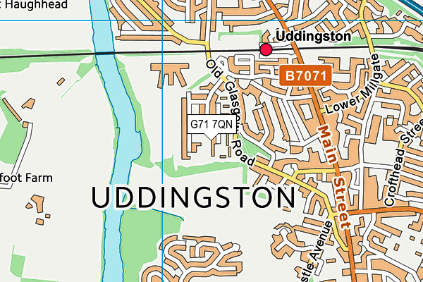 G71 7QN map - OS VectorMap District (Ordnance Survey)