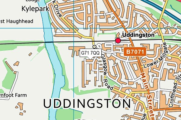 G71 7QQ map - OS VectorMap District (Ordnance Survey)