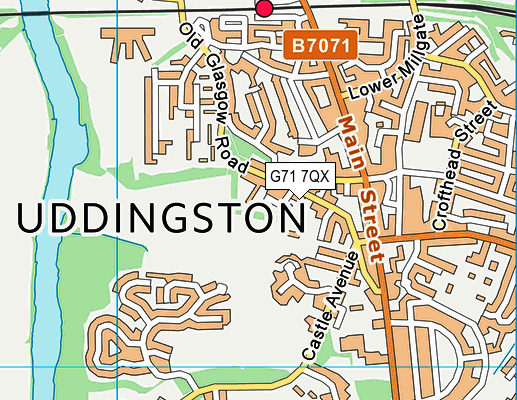 G71 7QX map - OS VectorMap District (Ordnance Survey)