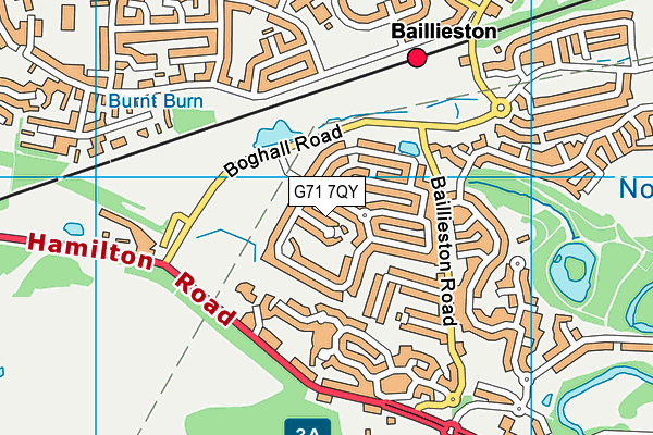 G71 7QY map - OS VectorMap District (Ordnance Survey)