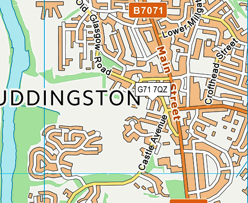 G71 7QZ map - OS VectorMap District (Ordnance Survey)