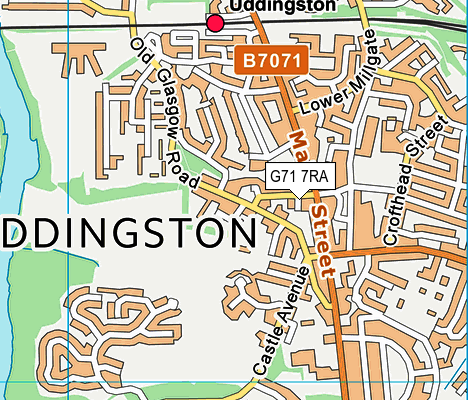 G71 7RA map - OS VectorMap District (Ordnance Survey)