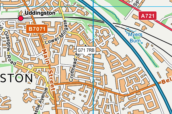 G71 7RB map - OS VectorMap District (Ordnance Survey)