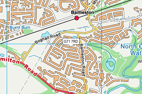 G71 7RD map - OS VectorMap District (Ordnance Survey)