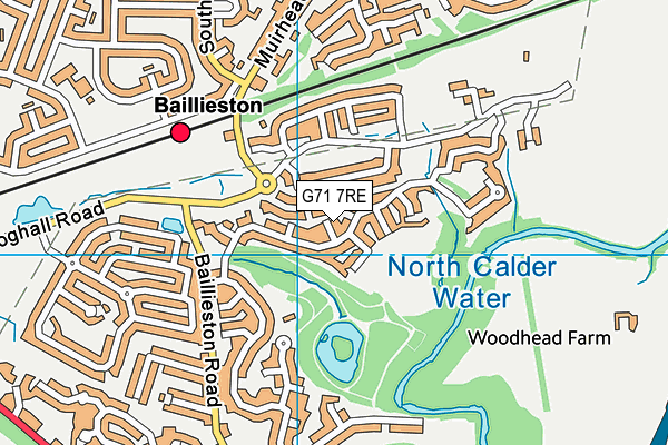 G71 7RE map - OS VectorMap District (Ordnance Survey)