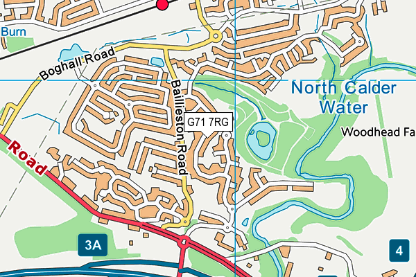 G71 7RG map - OS VectorMap District (Ordnance Survey)