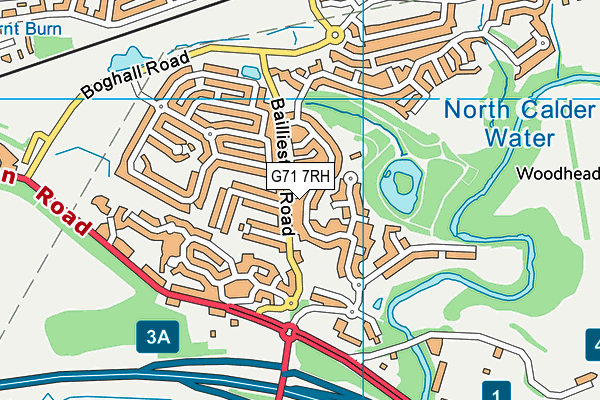 G71 7RH map - OS VectorMap District (Ordnance Survey)