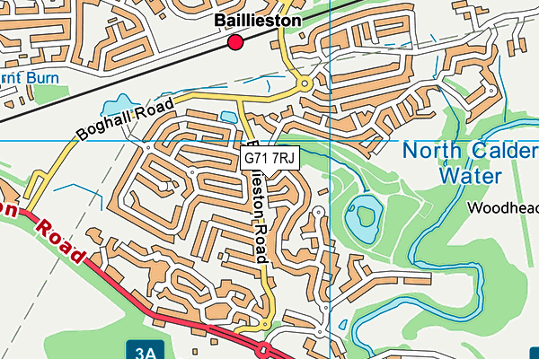 G71 7RJ map - OS VectorMap District (Ordnance Survey)