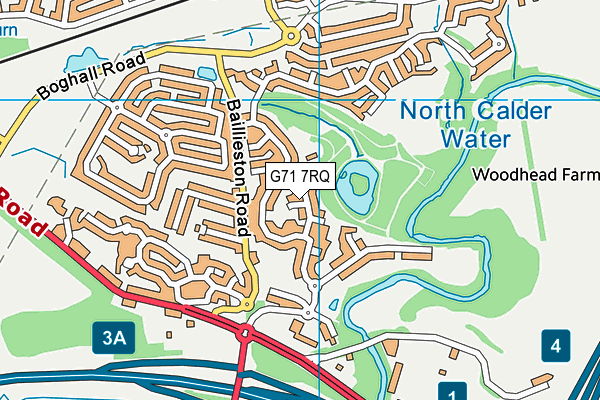 G71 7RQ map - OS VectorMap District (Ordnance Survey)