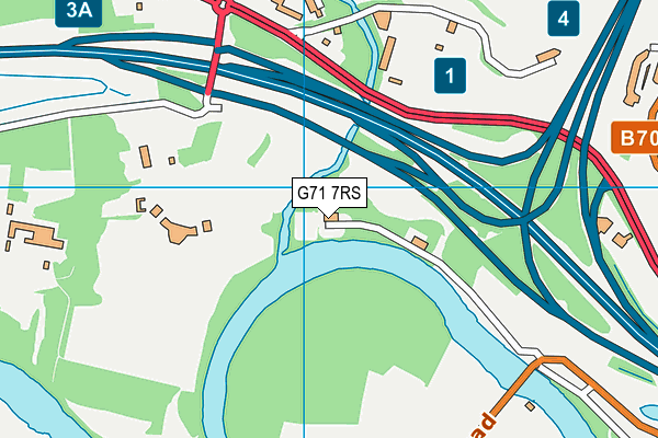 G71 7RS map - OS VectorMap District (Ordnance Survey)