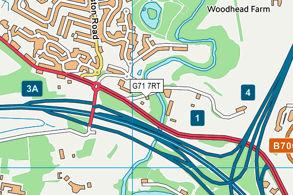 G71 7RT map - OS VectorMap District (Ordnance Survey)