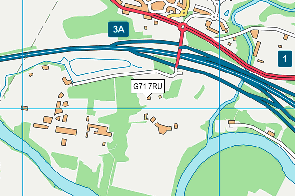 G71 7RU map - OS VectorMap District (Ordnance Survey)