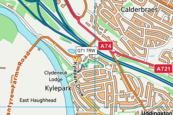 G71 7RW map - OS VectorMap District (Ordnance Survey)